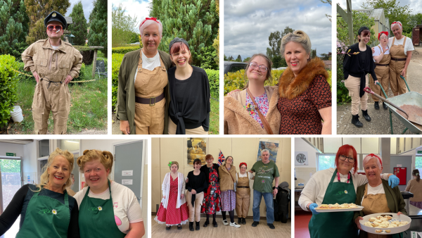 A montage of photos from Dereham Community Hub's VE Day celebrations